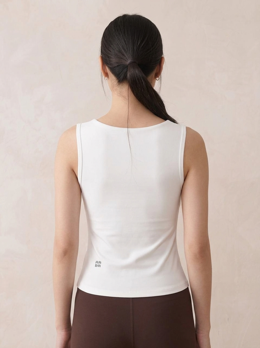 Asymmetric Twist Tank · White