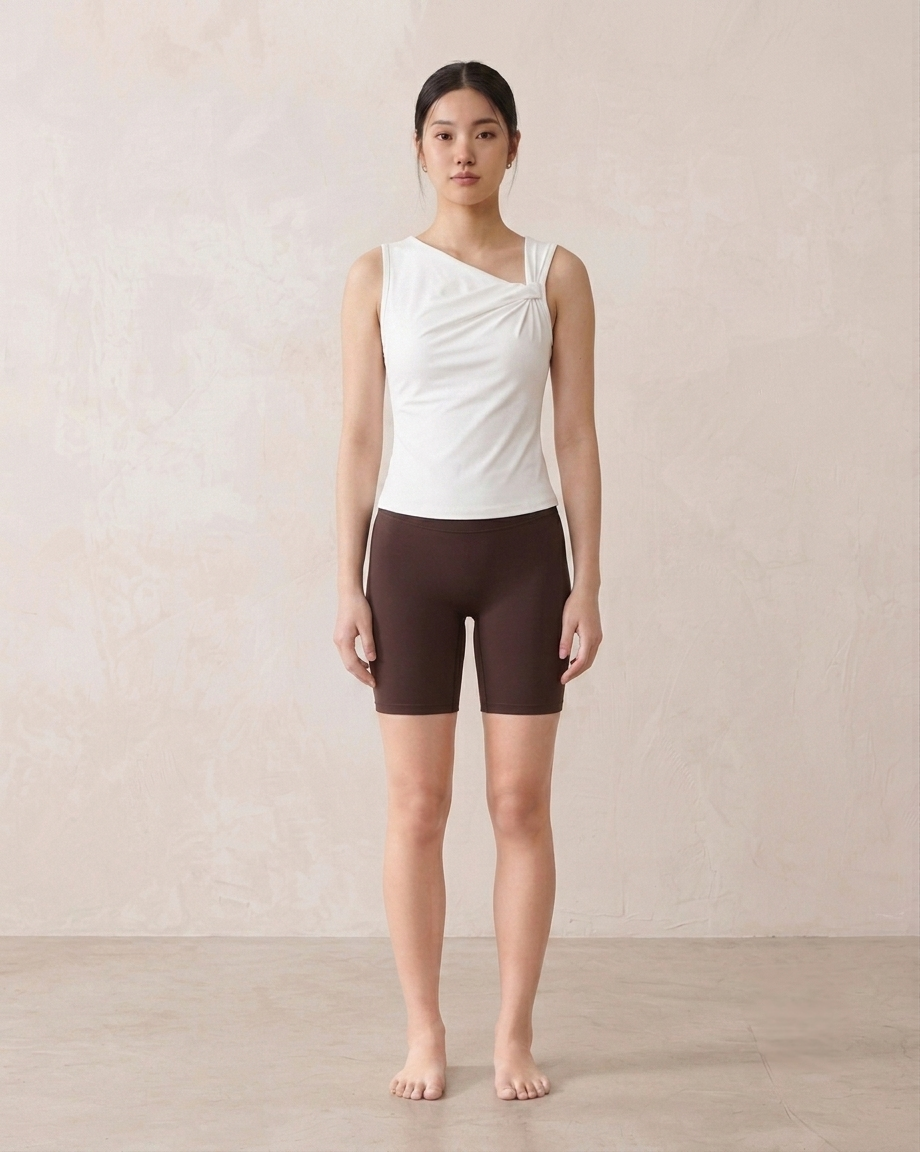 Asymmetric Twist Tank · White