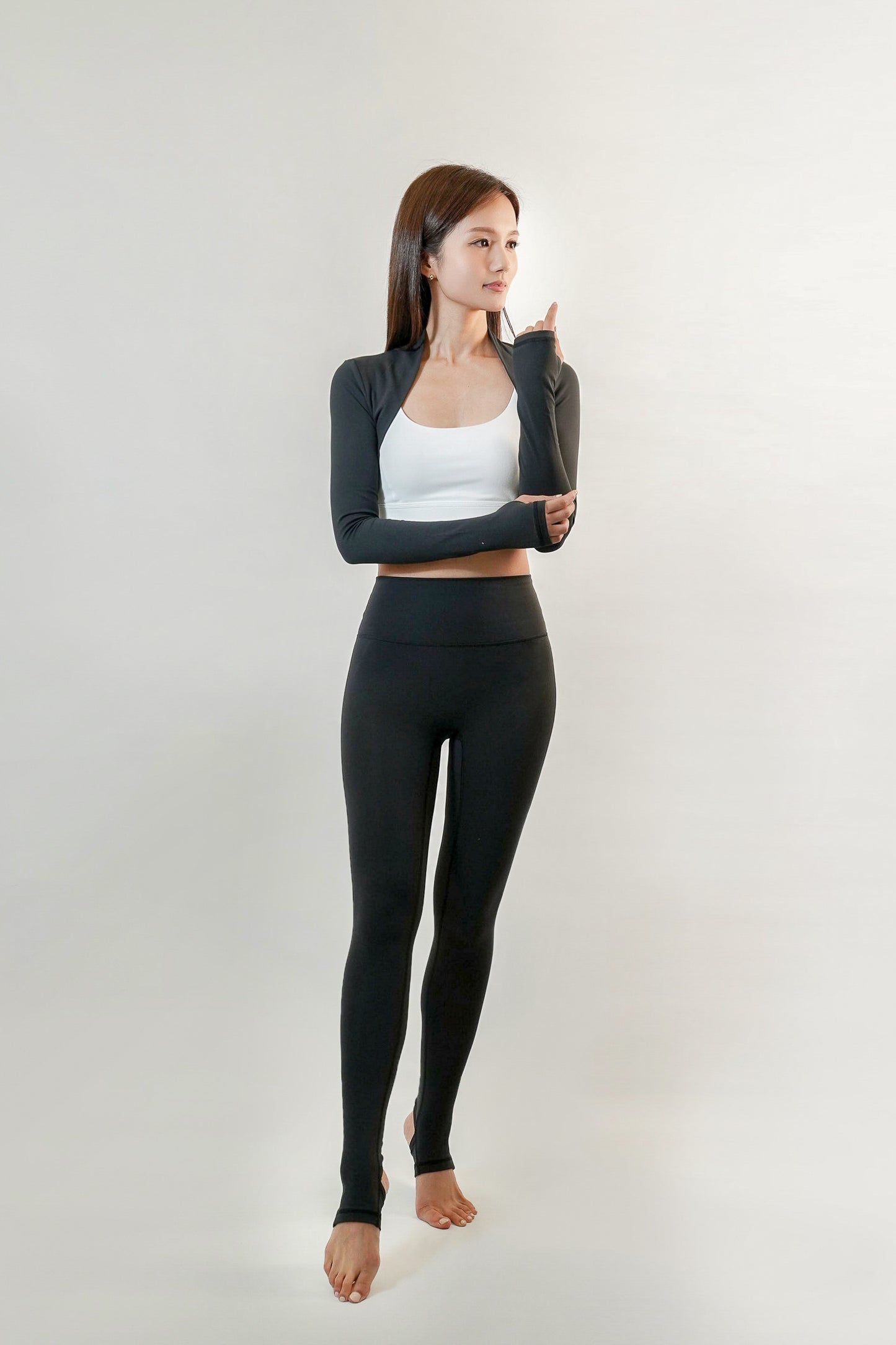 Essential Crop Long Sleeve · Charcoal